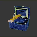 Tool Box Iron Box Multi-layer Tool Box Iron Box Iron Trunk Box Luggage Leather Box 3d model