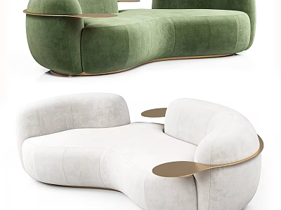 Modern Multiplayer Sofa Shaped Sofa 3d model