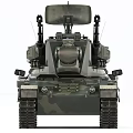 Military Tank with Dual Cannons Top Mounted Equipment Camouflage Finish and Track System