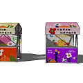 Colorful Outdoor Promotional Stalls With Canopies And Cartoon Pattern Product