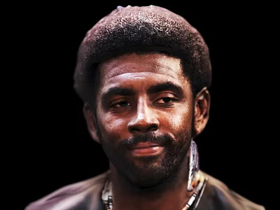 Portrait of a Man with Curly Hair and Beaded Necklace in Dark Background 3d model