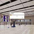 Modern Basketball Gymnasium Interior With Wooden Floor Hoop Lighting And Wall Posters