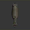 3D Model of Brown Donkey With White Muzzle and Hooves on Gray Background With Reflection