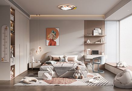 Modern Children's Room Girls Children's Room 3d model