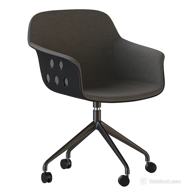 Ergonomic Modern Office Chair With Breathable Mesh Back And Five Point Rolling Base 3d model