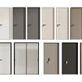 Modern Hinged Doors Featuring Various Colors And Styles For Home Interior Design 3d model