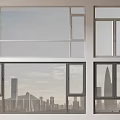 Modern windows combination windows glass windows floor-to-ceiling windows balcony windows bay windows bedroom windows sliding windows casement windows doors and windows 3d model