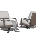 Modern Single Sofa Leisure Chair 3d model