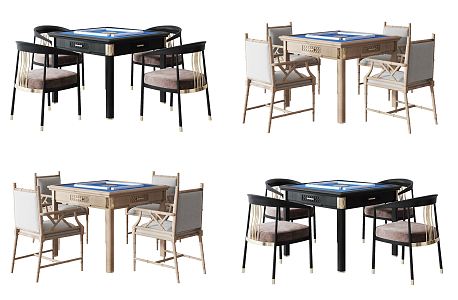 New Chinese Mahjong Table and Chair Mahjong Table 3d model