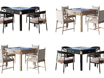 New Chinese Mahjong Table and Chair Mahjong Table 3d model