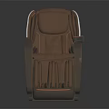 Modern Brown Leather Massage Chair With Ergonomic Design And Metal Frame For Relaxing Massage Experience