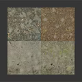 Square Decorative Tile Sample With Multiple Color Textures And Patterns