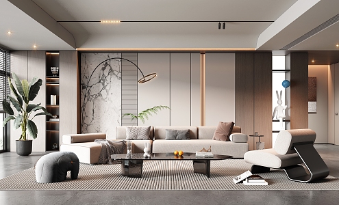 modern living room 3d model