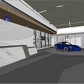 Hyundai Front Desk Car Showroom 3d model