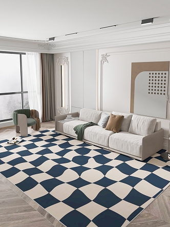 Living room carpet 3d model