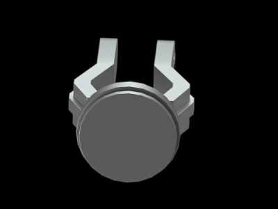 3D Rendered Mechanical Component With Symmetric Arm Structure And Circular Base 3d model