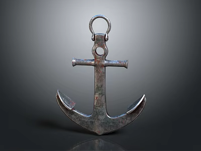 Industrial LOFT Anchor Ship Anchor Rope 3d model