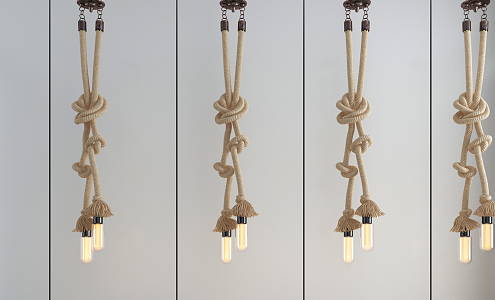 Industrial LOFT chandelier combination 3d model