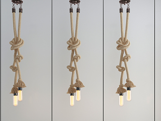 Industrial LOFT chandelier combination 3d model