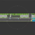 3D Model of Tall Buildings with Road Greenery and Swimming Pool