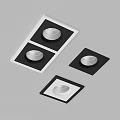 Modern Recessed Downlights And Spotlights With Square Round Shapes For Indoor Lighting