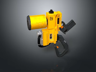 Yellow Handheld Household Tool Featuring Black Grip Durable Build And Practical Design 3d model