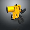 Yellow Handheld Household Tool Featuring Black Grip Durable Build And Practical Design 3d model