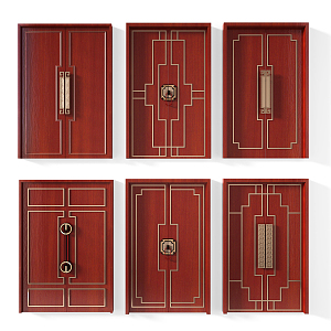 Light Luxury Double Door 3d model