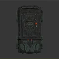 Futuristic Armored Military Vehicle With Top Mounted Turret Green Camouflage Large Wheels