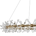 Modern chandelier ceiling tube lamp star glass 3d model