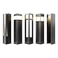 Modern Outdoor Light Channel Lighting Street Metal Flashlight 3d model
