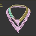 Modern Necklace Tianzhu Necklace Ornament Jewelry 3d model