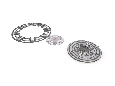 Intricate Geometric Circular Components With Patterned Designs And Structured Edges 3d model