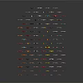 Colorful Human Figures Forming Arrow Shape On Gray Background