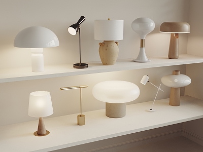 Cream wind table lamp model