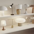Cream wind table lamp 3d model