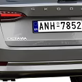 Silver Skoda Station Wagon Car With Stylish Headlights And Wheels