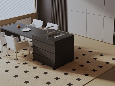 Modern table combination 3d model