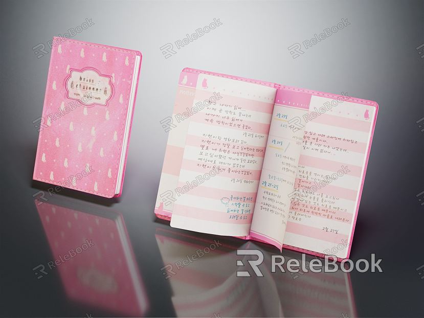 Modern diary girls diary book model