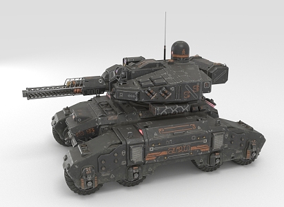 Modern tank future tank 3d model