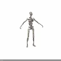 Smart Robotic Machine With Mechanical Structure Articulated Metal Limbs And Futuristic Design