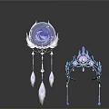 Decorative Living Accessories With Purple Blue Crystal Hanging Decor And Tabletop Ornament Design