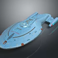 Light Blue Sci Fi Spaceship Model With Detailed Design And Futuristic Features 3d model
