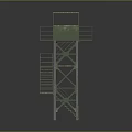 Tower defense sentry tower air defense watchtower observatory tower loft 3d model