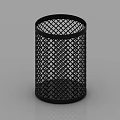 Public Facility Black Metal Mesh Pen Holder With Grid Design For Office Use