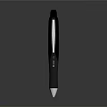 Sleek Black Writing Tool With Silver Accents Textured Grip And Modern Design