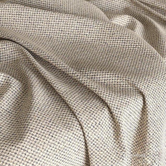 High Quality Beige Tweed Fabric With Soft Texture And Wrinkled Herringbone Pattern 3d model 