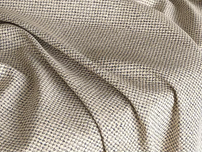 High Quality Beige Tweed Fabric With Soft Texture And Wrinkled Herringbone Pattern 3d model