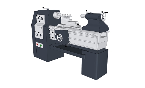 Modern Industrial Equipment Machine Lathe 3d model