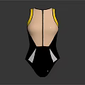 Stylish Women's Bodysuit With Pink Black Yellow Contrast Panels And Zipper Front